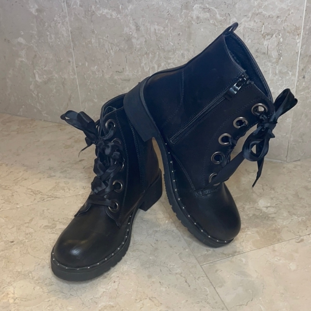 Vegan Stud Combat Boot - image 1